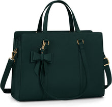 Handtasche Damen Shopper Schwarz PU Leder Laptoptasche 15.6 Zoll