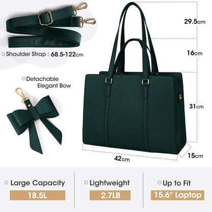 Damen Handtasche Shopper Große Schwarz Laptoptasche 15.6