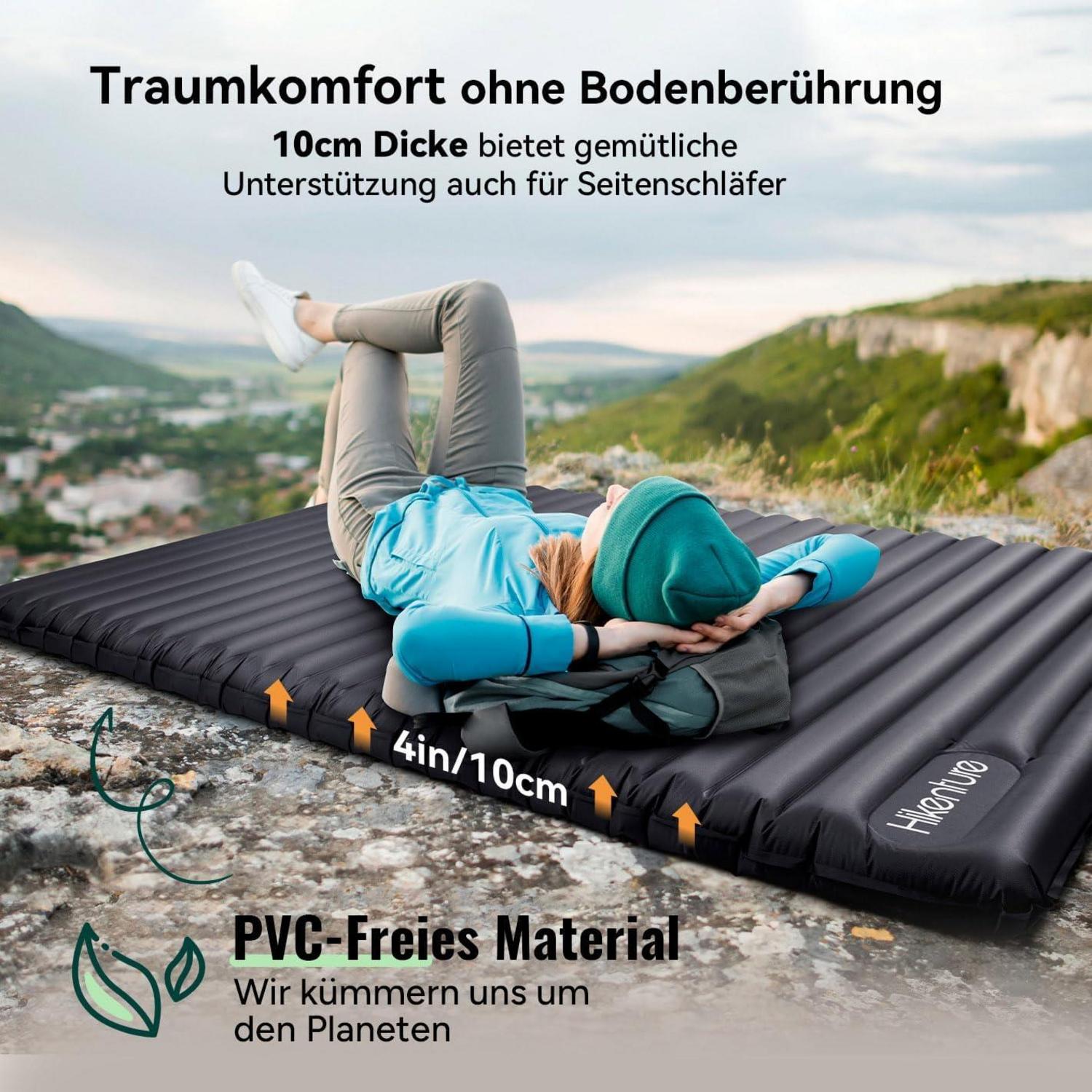 Isomatte Doppel Ultraleicht Camping Luftmatratze Schlafmatte