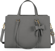 Große Damen Handtasche Shopper Schwarz PU Leder Laptoptasche