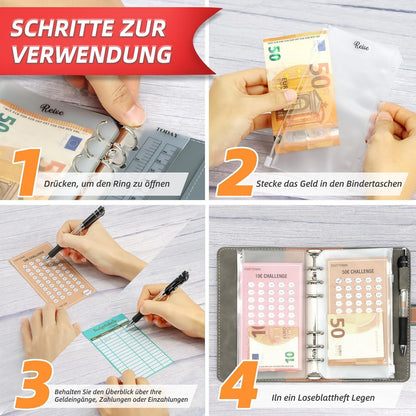Budget Planner Deutsch Geld Sparen Sparbuch Haushaltsbuch Binder A6