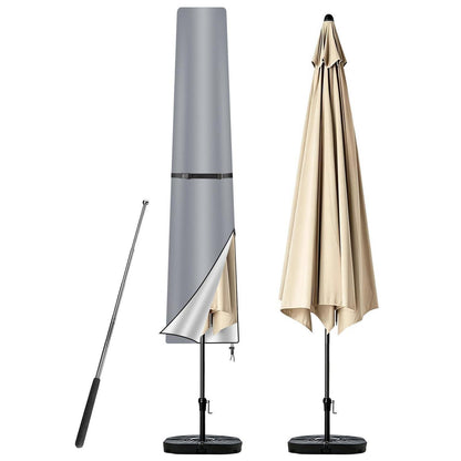 Sonnenschirm Schutzhülle 170cm Grau mit Stab & Aufbewahrungstasche