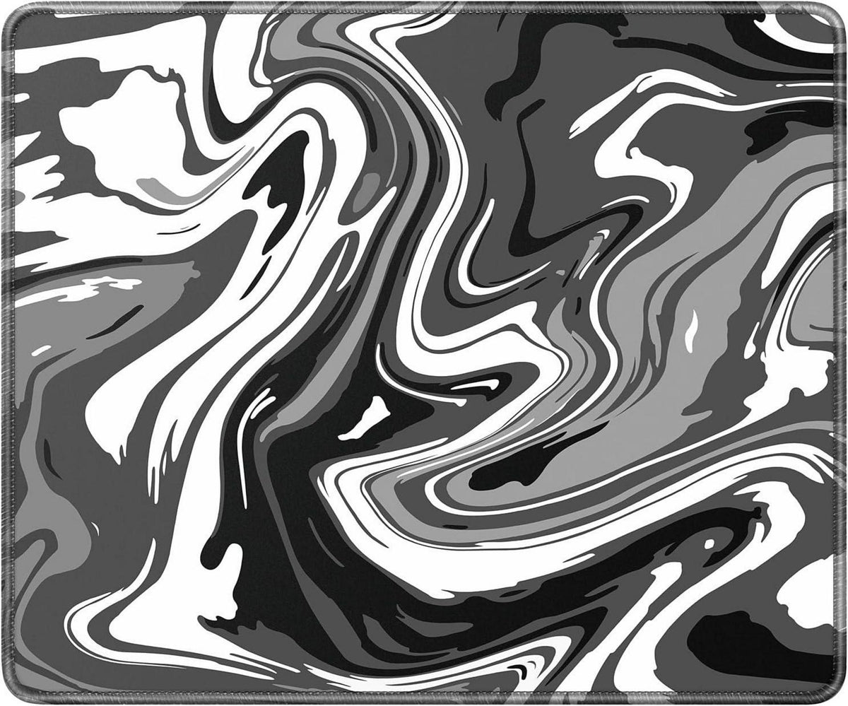 Mauspad 240x200mm Fluid Art Schwarz-Grau Anti-Rutsch Wasserdicht