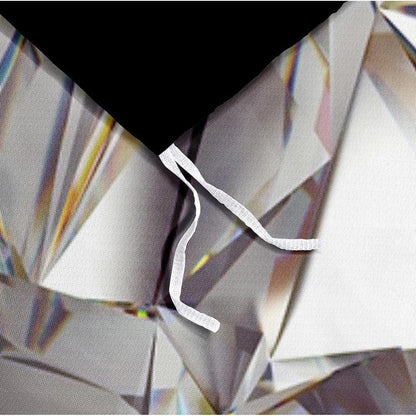 3D Geometrie Bettwäsche Set Grün Schwarz 135x200cm