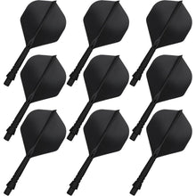 CyeeLife 2-In-1 Dart Flights und Schäfte Schwarz 9er Pack