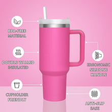 Thermobecher 1180ML mit Strohhalm Deckel Edelstahl