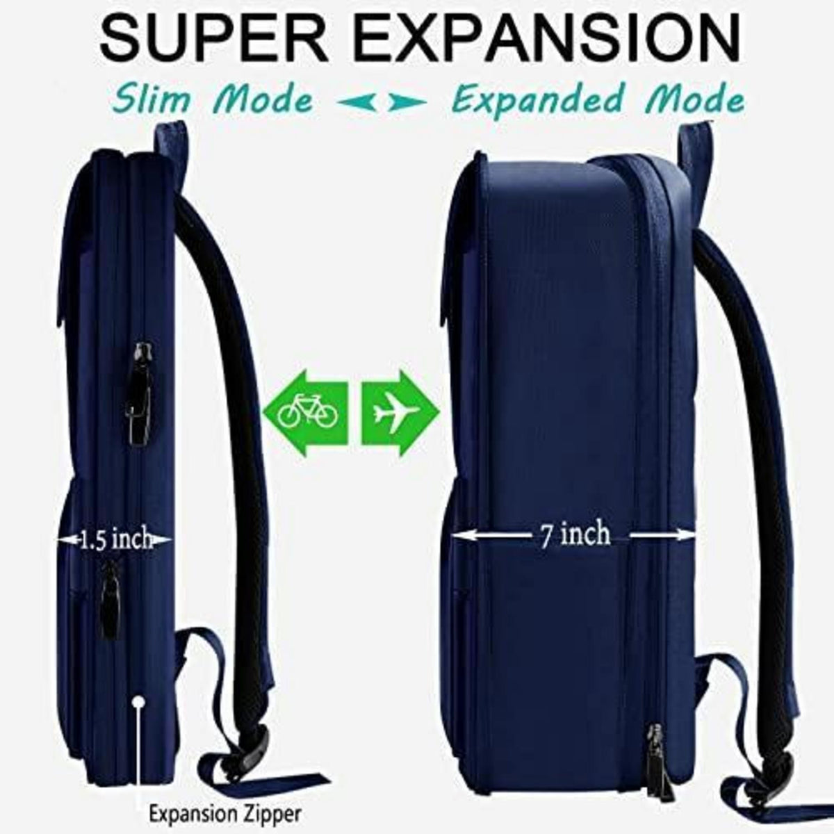Laptop Rucksack 15,6 Zoll Business & Reise Rucksack Blau