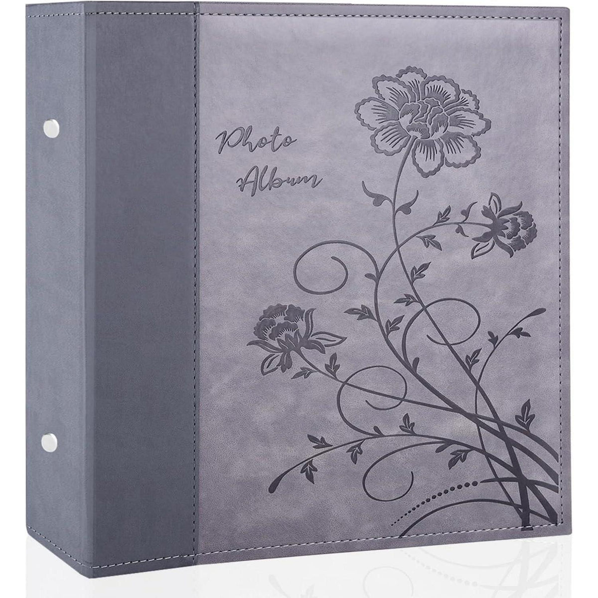 Fotoalbum 600 Fotos 10x15cm Grau in Lederoptik