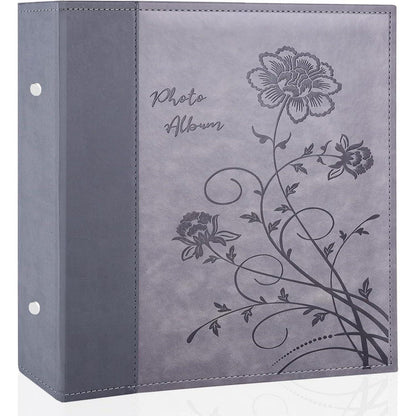Fotoalbum 600 Fotos 10x15cm Grau in Lederoptik