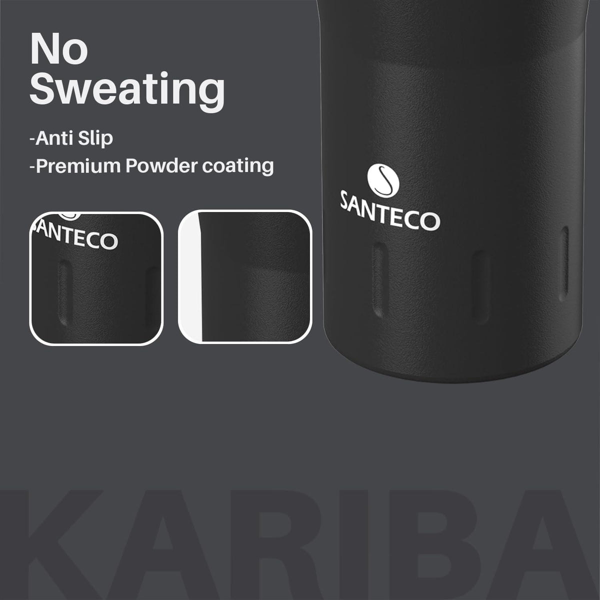 Thermobecher 350ml Edelstahl isoliert Schwarz Doppelwandig-Kaffeebecher to go BPA-frei