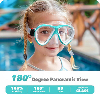 Taucherbrille Kinder Schwimmbrille für Jungen Mädchen 3-14