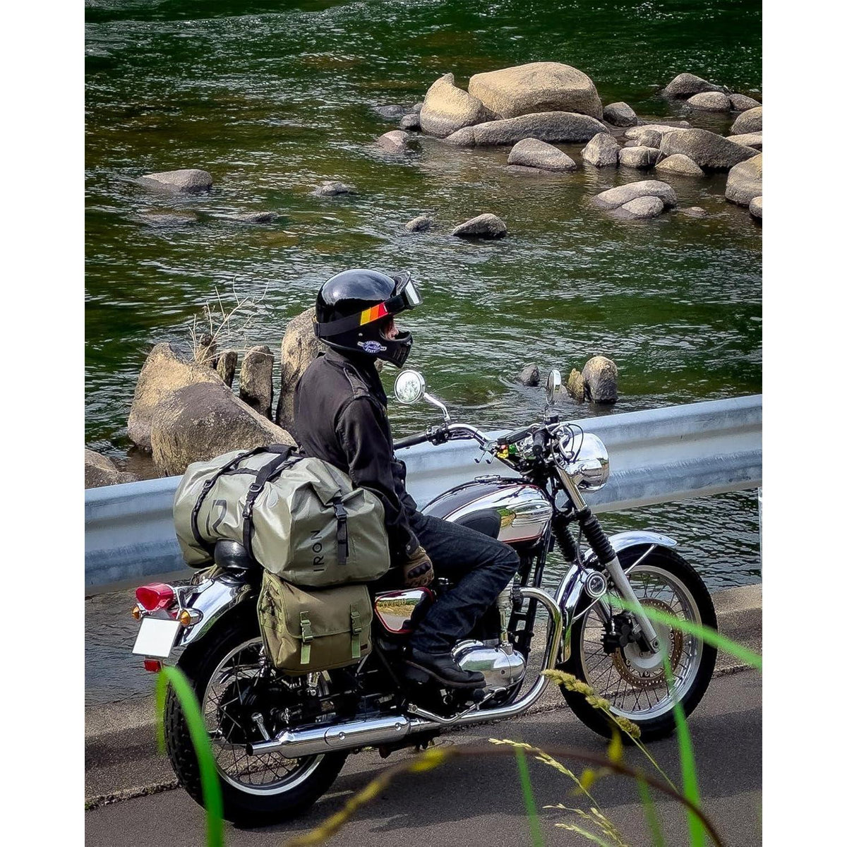 Motorrad Hecktasche 70L wasserdicht – Gepäckrolle für Touren