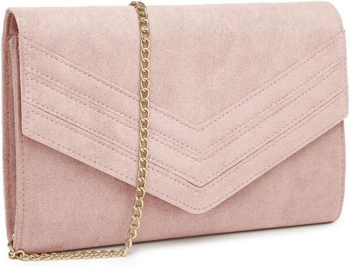 Elegante Damen Clutch mit Magnetverschluss und goldener Kette