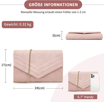 Damen Clutch Abendtasche Umschlag Handtasche Party Hochzeit Prom