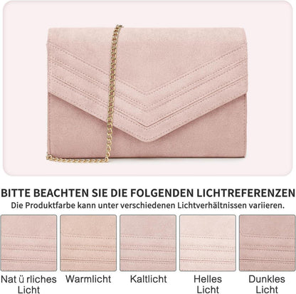 Miss Lulu Damen Clutch Abendtasche mit Kette - Elegant und vielseitig