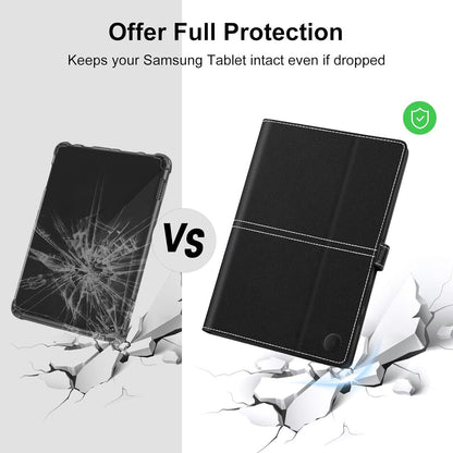 DLveer Samsung Tab A9 Plus Hülle 11 Zoll 2023 Schwarz PU Leder TPU
