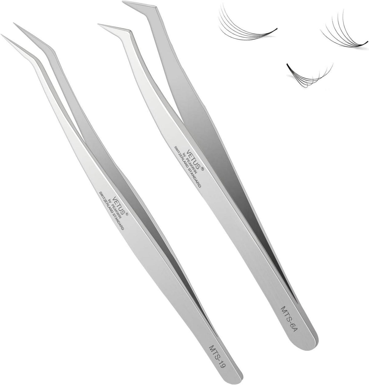 Professionelle Wimpernverlängerung Pinzette Set Edelstahl Obeyalash