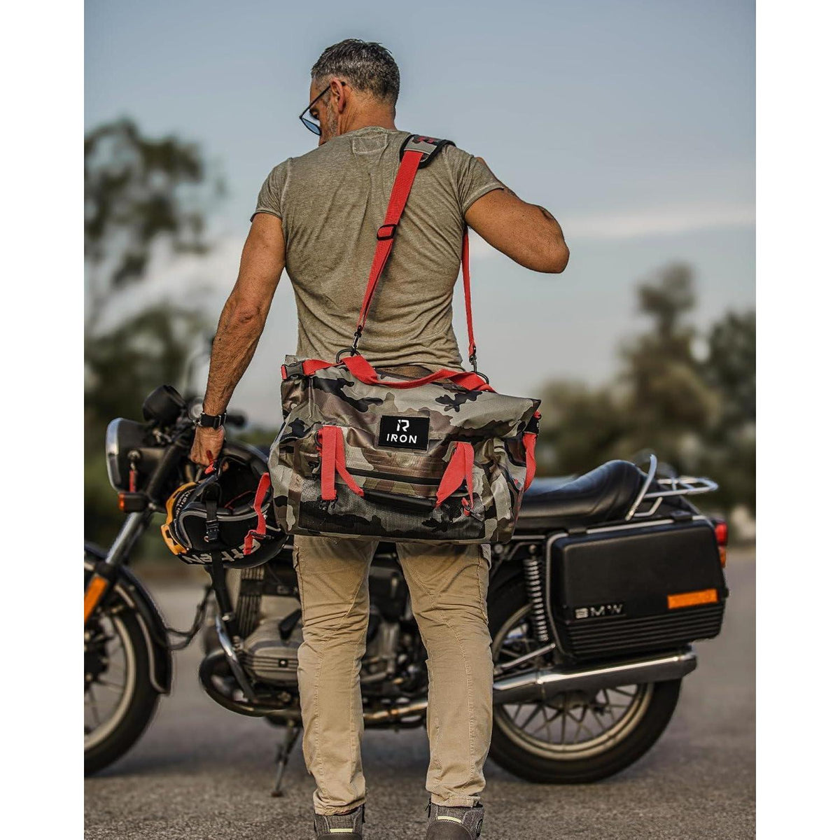 Motorrad Gepäckrolle 30L wasserdicht – Hecktasche für Touring