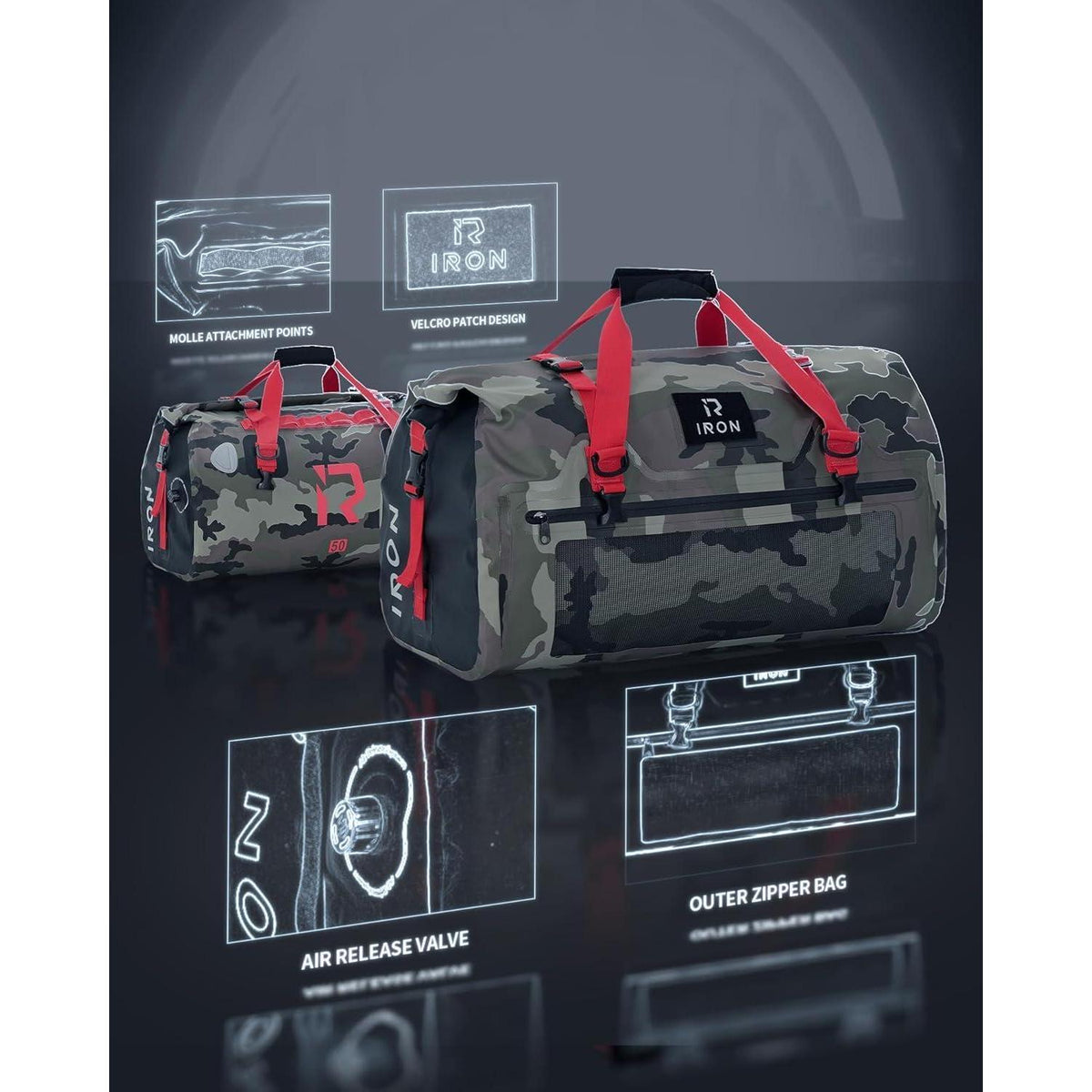 Motorrad Gepäckrolle 30L wasserdicht – Hecktasche für Touring