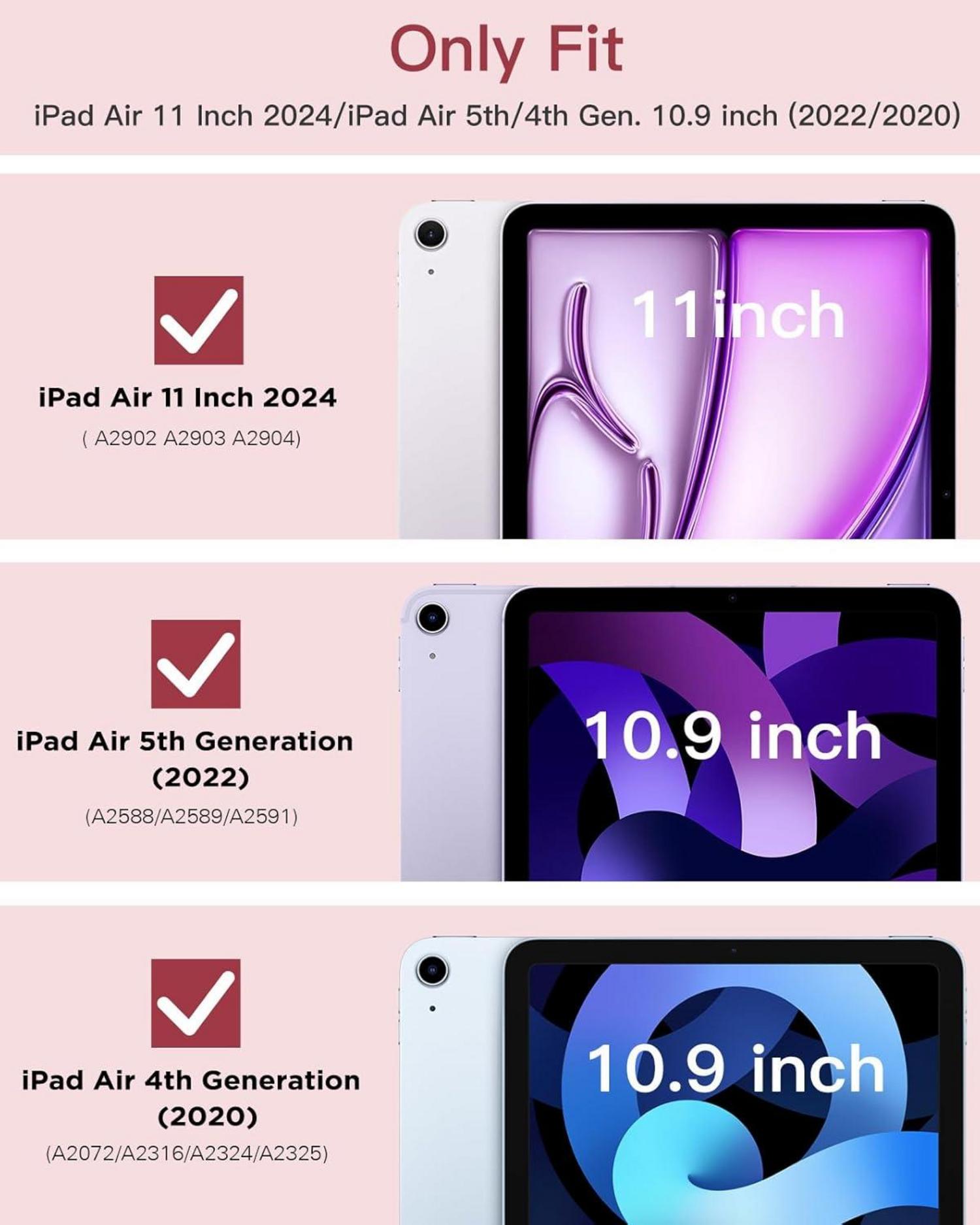 iPad Air 11 Zoll Hülle 2024 - Schlank Schutzhülle Capri Blau