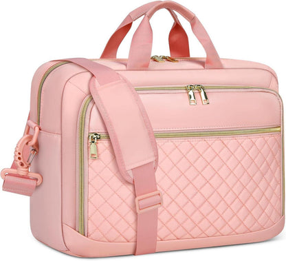 Laptoptasche 17,3 Zoll Damen Business Notebook Umhängetasche Pink