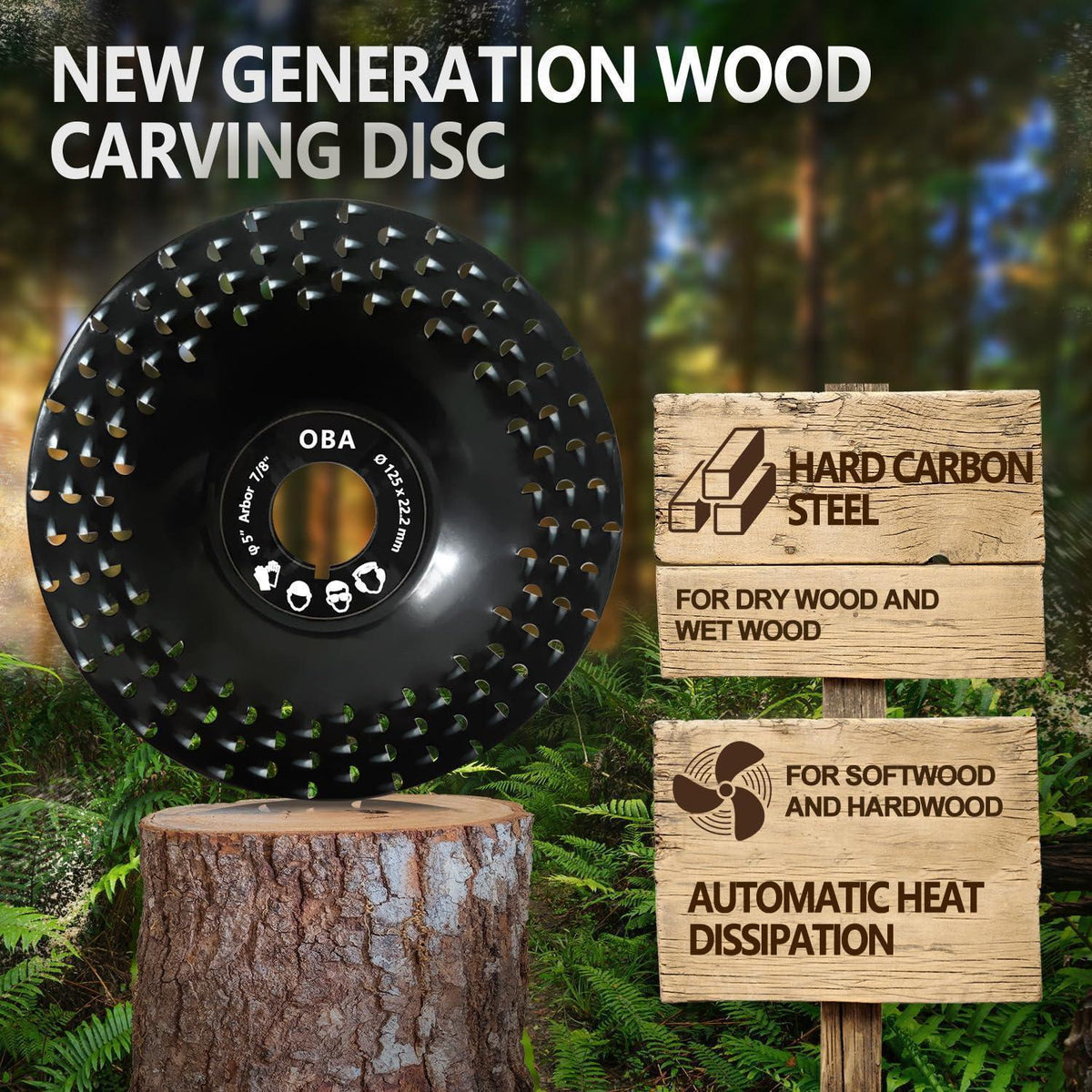 Holz Schleifscheiben für Winkelschleifer 125mm, 2 Stück