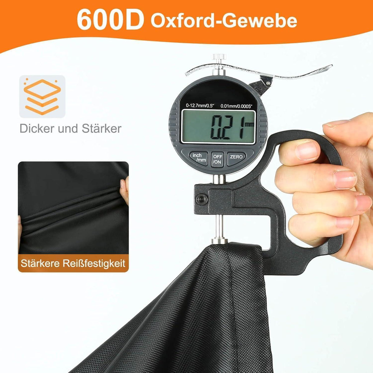 Wetterfeste Grillabdeckung 145x60x120 cm aus 600D Oxford-Stoff