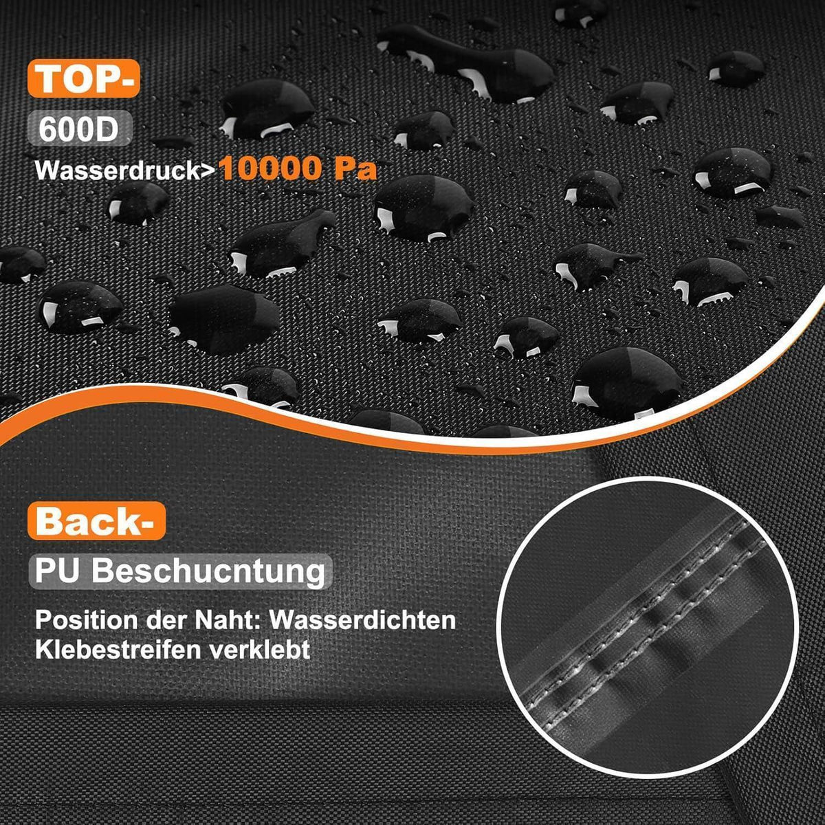 Wetterfeste Grillabdeckung 145x60x120 cm aus 600D Oxford-Stoff