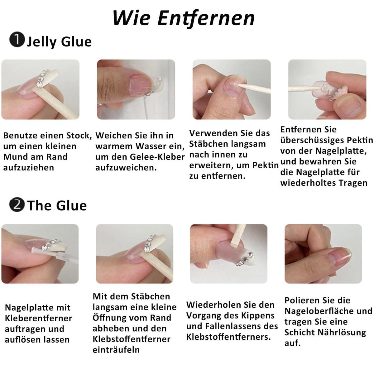 24er Set Kurze Glänzend Rote Press On Nails - Full Cover Künstliche Nägel