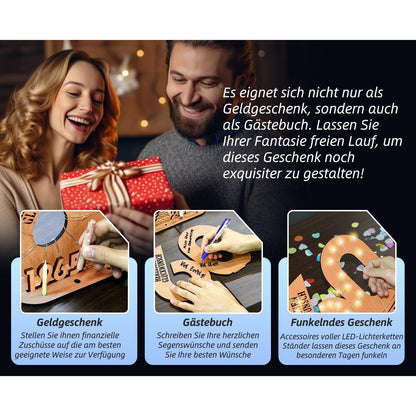 Personalisiertes Geburtstagsgeschenk 18 mit LED und