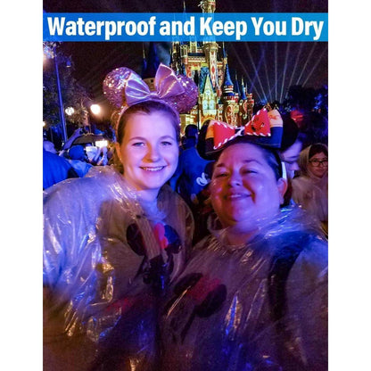 Regenponcho 10 Stück wasserdicht mit Kapuze für Damen Herren