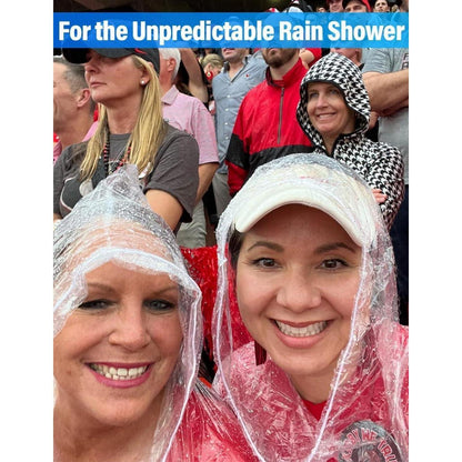Regenponcho 10 Stück wasserdicht mit Kapuze für Damen Herren