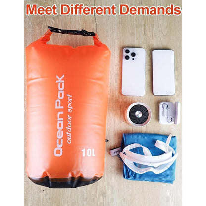 Wasserdichte Tasche 10L Orange mit Schultergurt für Wassersport
