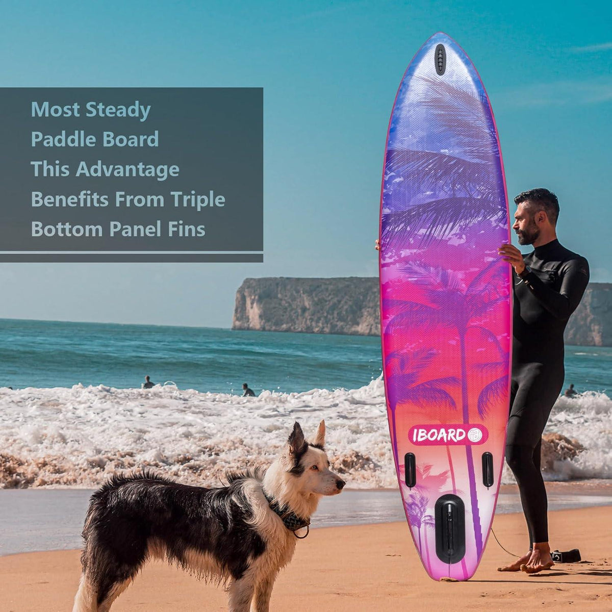 Aufblasbares Paddelbrett 28,9x83,2x15,2 cm SUP-Board Yoga Angeln Stabil & breit
