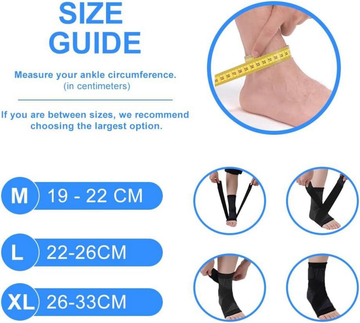 Sprunggelenkbandage 2er-Pack Einstellbar Fußbandage atmungsaktiv