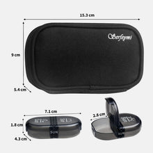 Serfeymi Tablettenbox 7 Tage Schwarz Medikamenten Organizer