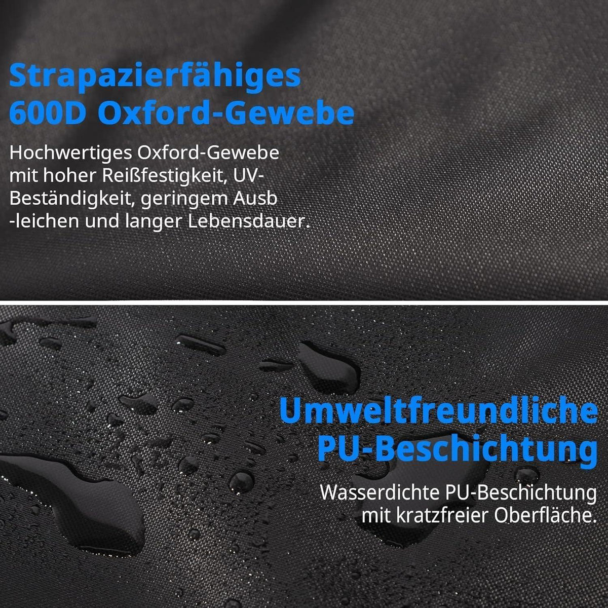 Strandkorb Schutzhülle Winterfest 120x90x155cm Schwarz