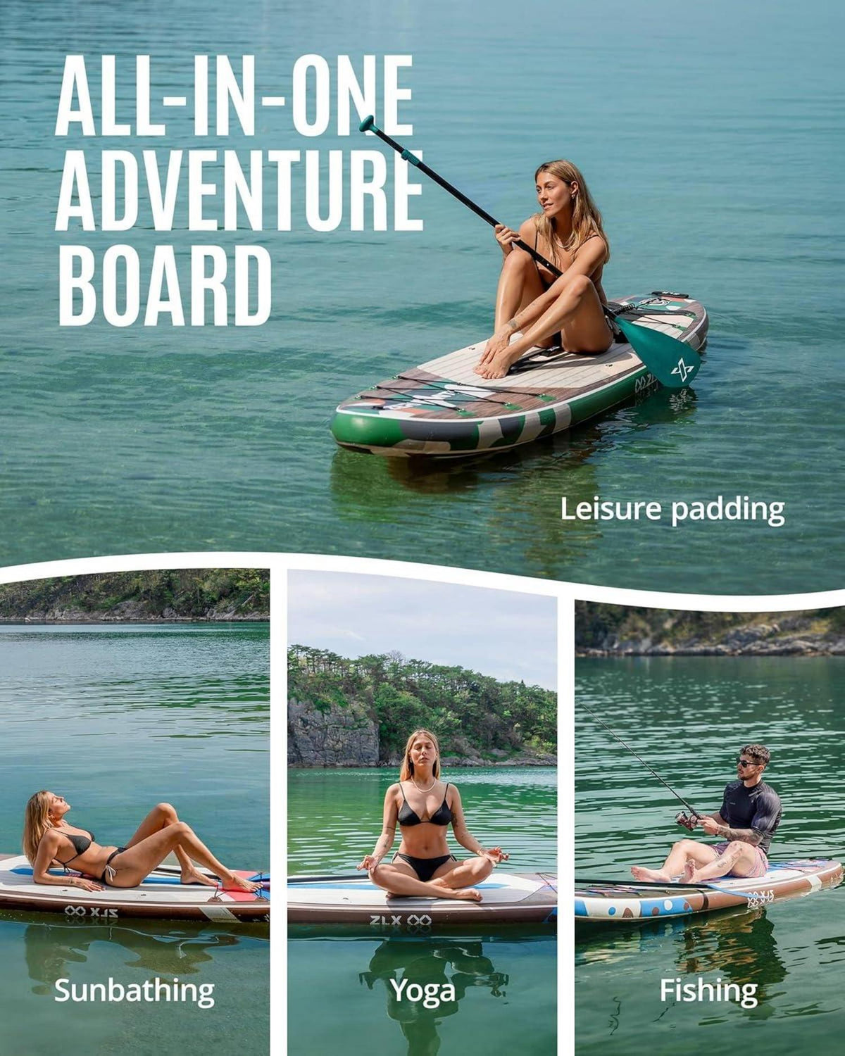 Aufblasbares Stand Up Paddle Board 320 cm Premium SUP für alle