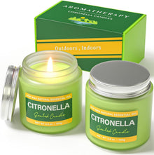 Citronella Kerze Outdoor - 20h Brenndauer - Duftkerze im Glas - 2er