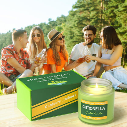Citronella Kerze 2er Set | Outdoor Duftkerze | 20 Stunden Brenndauer