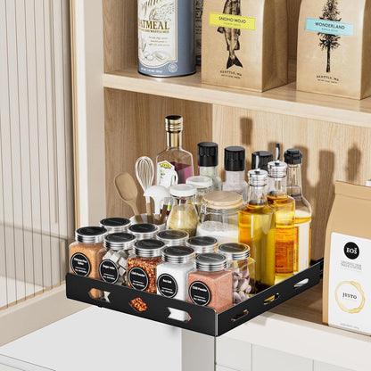 Ausziehbares Gewürzregal für Schrank - Küchen Organizer 26.7x26.8x7.2cm