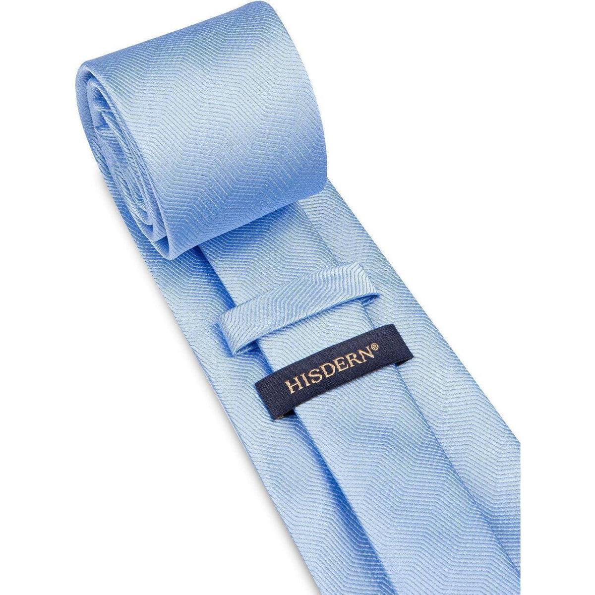 Krawatten Set Herren Hellblau mit Einstecktuch für Business & Hochzeit
