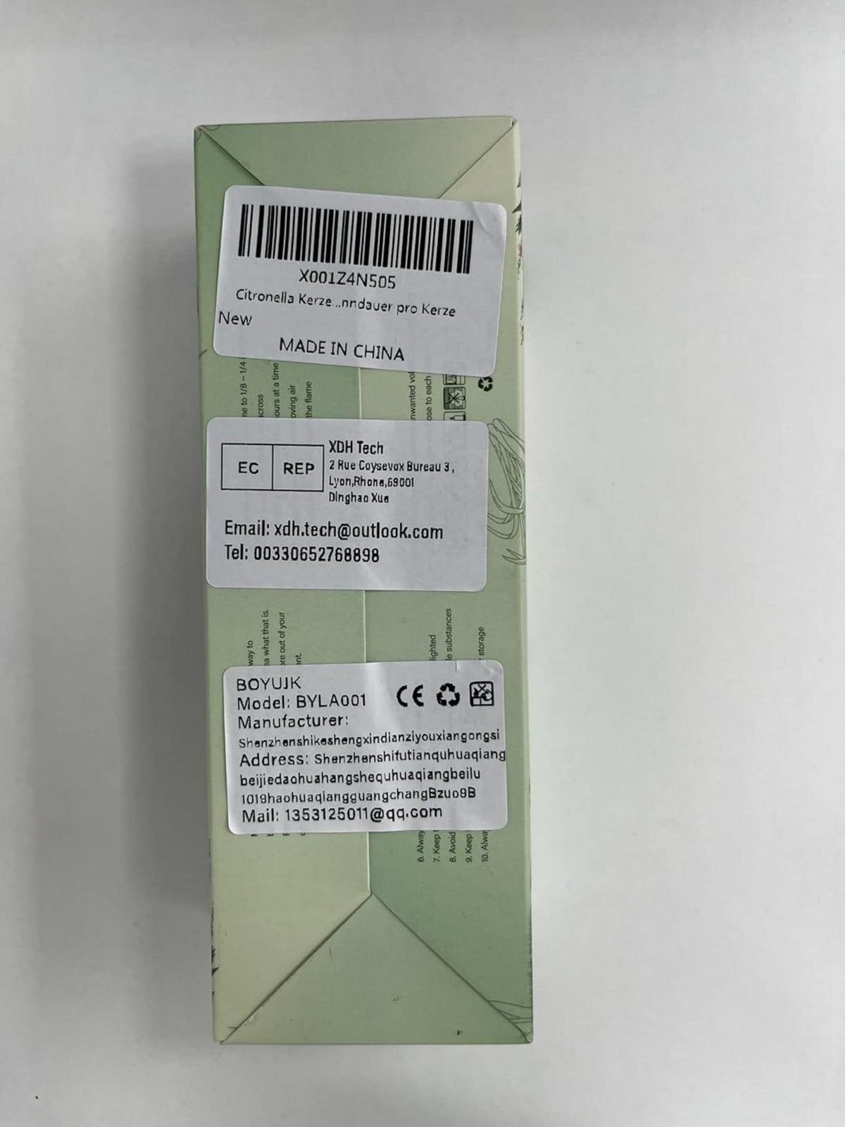 Citronella Kerze 3er Set Sojawachs Outdoor Garten Terrasse 36-40h