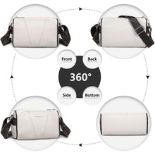 Damen Crossbody Bag Breiter Schultergurt Reisen in Lederoptik