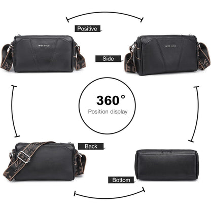 Damen Crossbody Bag Umhängetasche Beige in Lederoptik