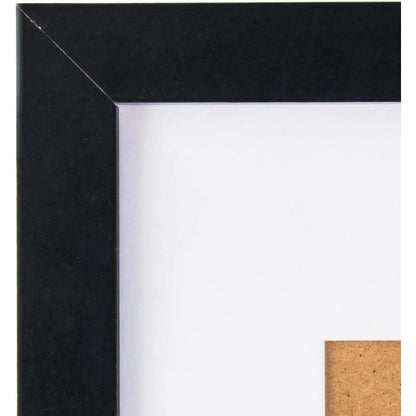 Bilderrahmen 30x30 cm MDF Acrylglas Schwarz Aufhängen