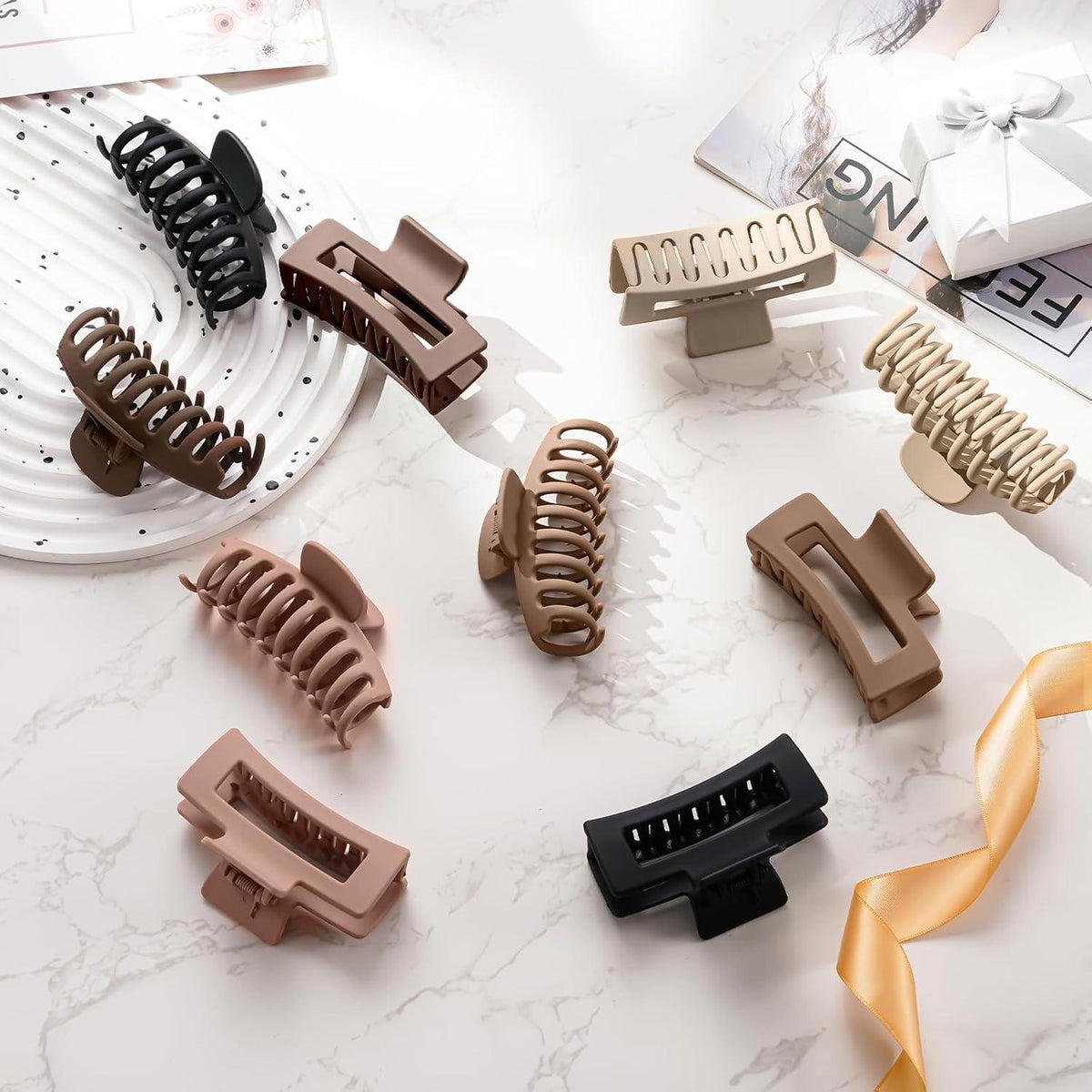 10-teiliges Set Große Haarklammer Rutschfestes Haarstyling-Zubehör