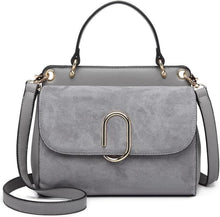 Damen Umhängetasche Vintage Handtasche mit Top-Griff und Kreuz