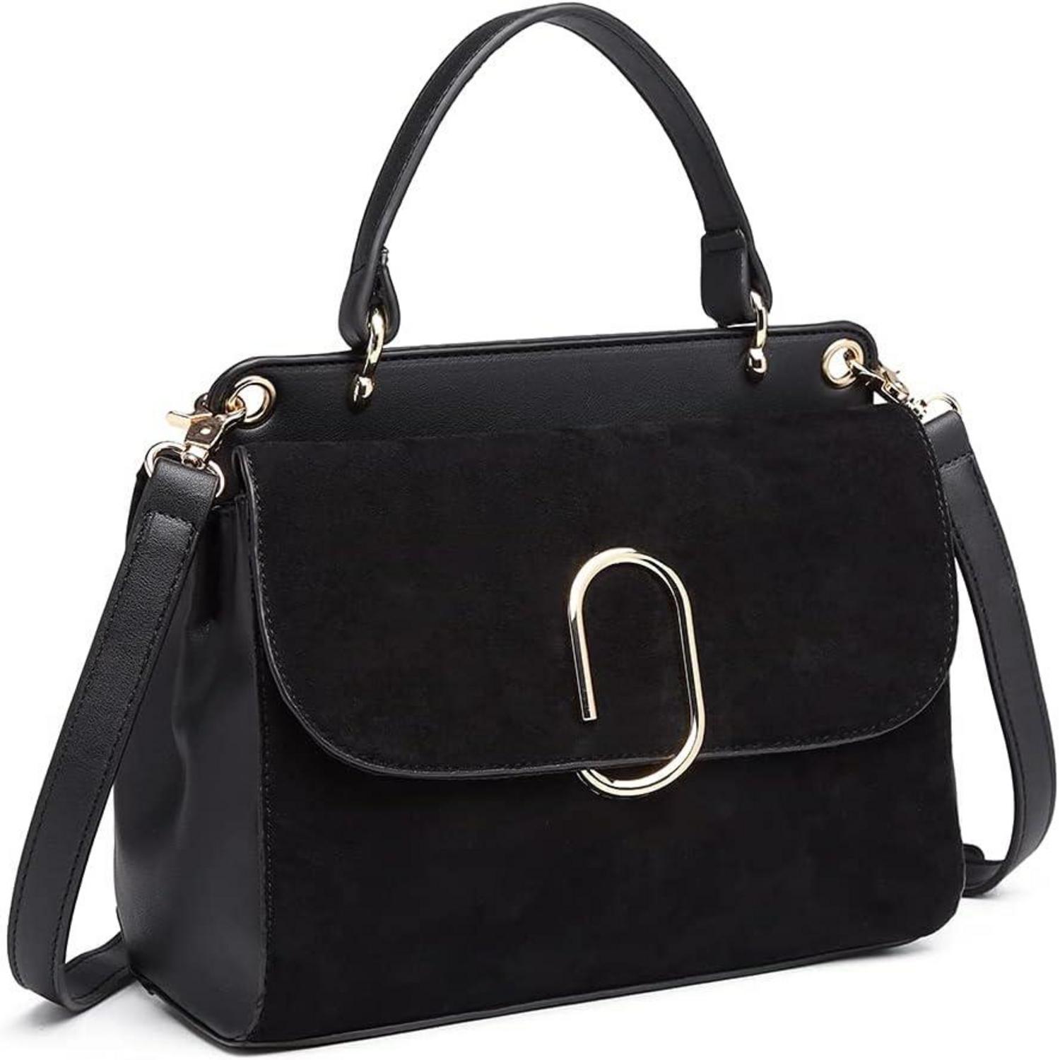 Damen Umhängetasche Kunstleder Wildleder Vintage Handtasche Crossbody