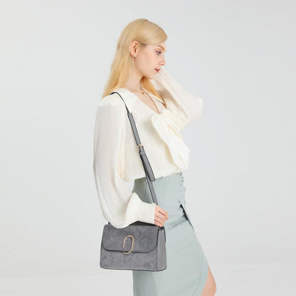 Damen Umhängetasche Mittelgroß Vintage Handtasche Crossbody Bag Elegant